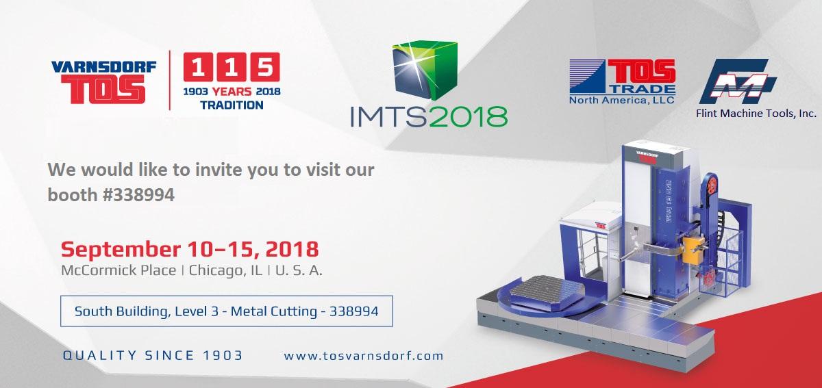 INVITATION TO TOS BOOTH AT IMTS 2018