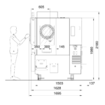 Floor plan frontal view Emcomill 350