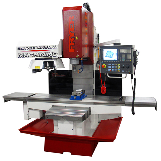 Large Fryer MB-16R CNC Toolroom Bed Mill with 60" X-axis travel, Rigid Spindle, 8,000 RPM, and Automatic Tool Changer.