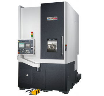 JTEKT TAKISAWA TAIWAN VTL-750 Vertical Turning Lathe. High-power VTL machine with 31.5" max swing, 50 HP spindle, and a heavy-duty box-shaped bed for large-component mass production.