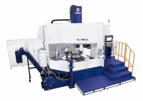 Honor Automatic Pallet Changer (APC) system for Vertical Turning Lathe, showing pallet exchange mechanism.