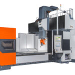Vision Wide FA Series 5-Axis Double Column Machining Center (Bridge Type), engineered for mold cutting and highly precise contour finishing with a high-accuracy 2-axis head and large table load capacity.