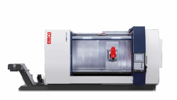 EMCO MMV 3200 Traveling Column Machining Center, 3200 mm X-axis travel, 5000 kg table load, 4/5-axis milling.
