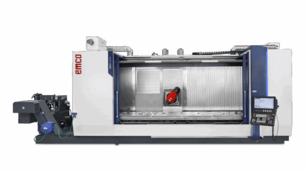 EMCO MMV 4200 Traveling Column Machining Center, 4200 mm X-axis travel, 6000 kg table load, 4/5-axis milling.