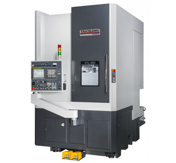 JTEKT TAKISAWA TAIWAN VTL-350 Vertical Turning Lathe. High-rigidity VTL designed for mass production, featuring a 23.6" max swing, 2,500 RPM spindle, and a heavy-duty box-shaped bed.
