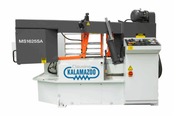 MS1625SA – Clausing Kalamazoo Semi-Automatic Horizontal Miter Bandsaw, Twin Column Head Support, 15” x 26.6” Max Rectangular Capacity