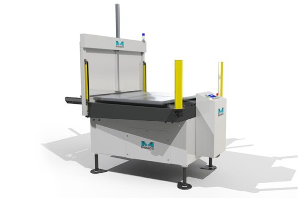 A5025SDCECILC Pallet Changer with Cast Iron Pallets and Light Curtain